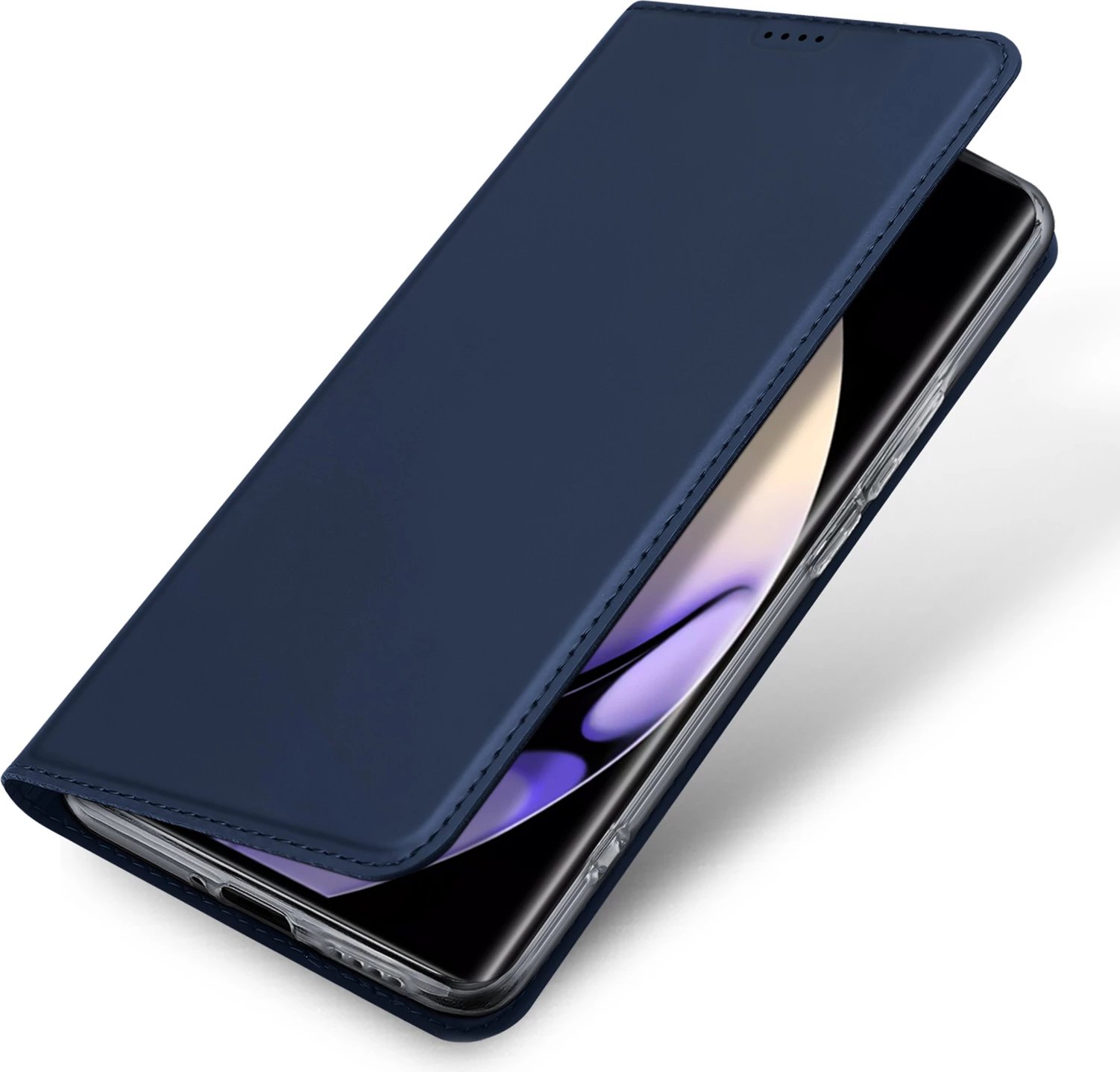 Mbështjellës Dux Ducis Skin Pro për Realme 10 Pro+, me kapak, xhep për kartela, qëndrim, kaltër Mbështjellës Dux Ducis Skin Pro për Realme 10 Pro+, me kapak, xhep për kartela, qëndrim, kaltër