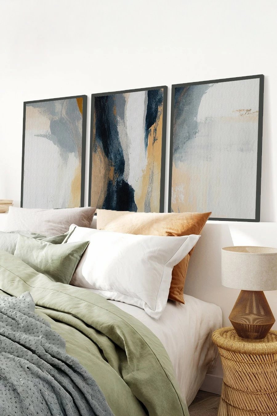 Pikturë dekorative me kornizë MDF (3 copë), Wallity, Huhu484S, 50x70cm