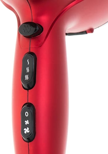 Tharëse flokësh, Camry CR 2253, 2000-2400W, 2 shpejtësi, 3 temperatura, me difuzer dhe koncentrator, e kuqe