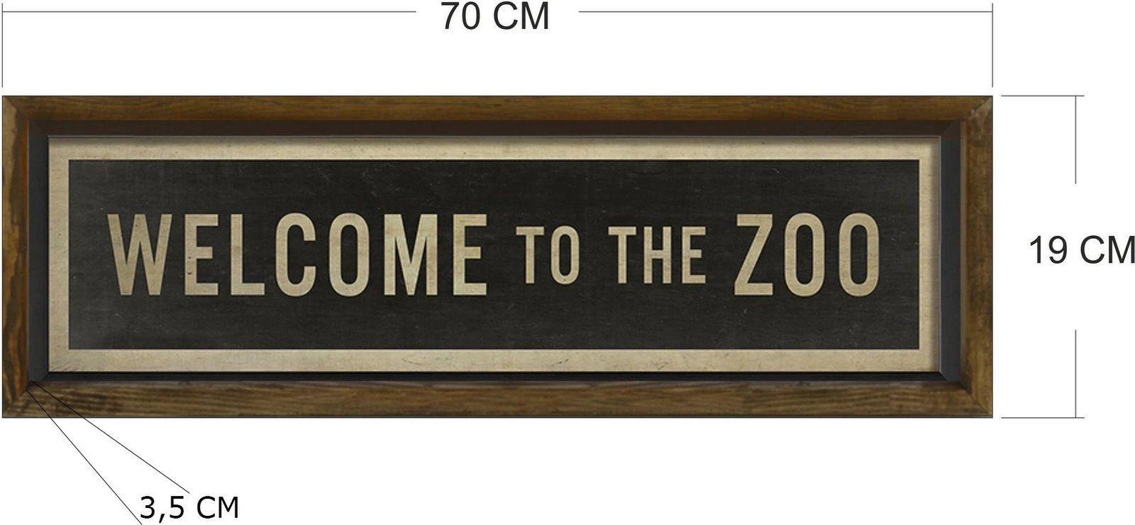 Pikturë dekorative me kornizë, MDF, ngjyrë kafe/zezë/bezhë, KZM412, 19x70cm