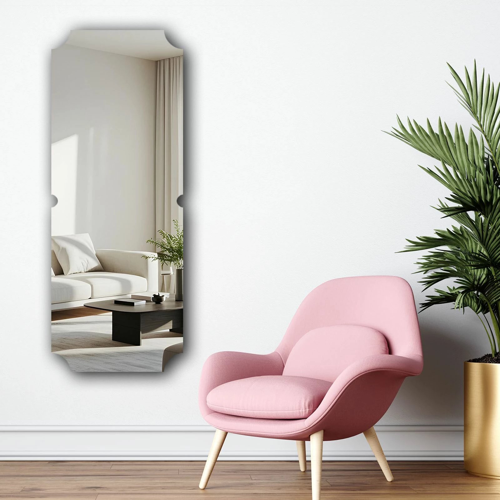 Pasqyrë dekorative Skye Decor, multikolor, 52x135cm