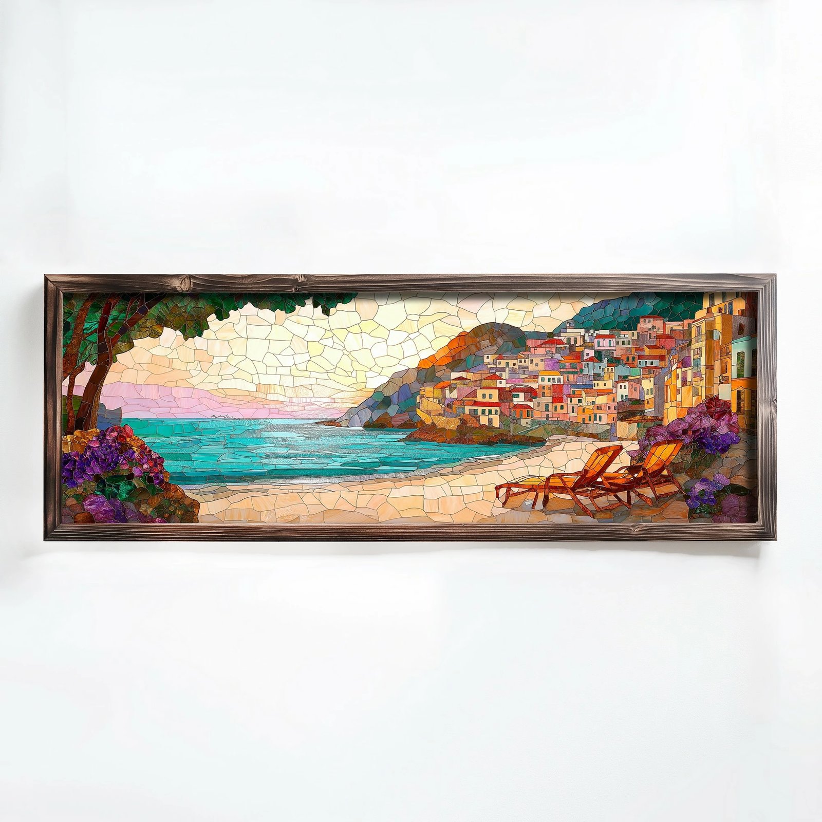 Pikturë dekorative me kornizë MDF, Wallity, EMR064, shumëngjyrëshe