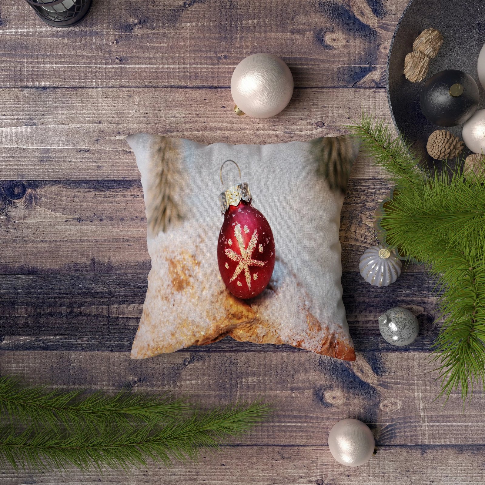 Jastëk dekorativ Aberto Design, NYXMAS039, shumëngjyrësh, 43x43cm