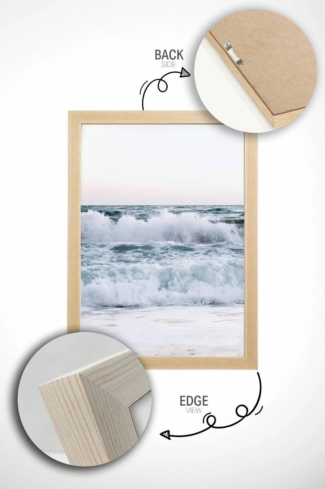 Pikturë dekorative me kornizë (2 copë), Wallity, Ersy2Lımodel35-Ahsap