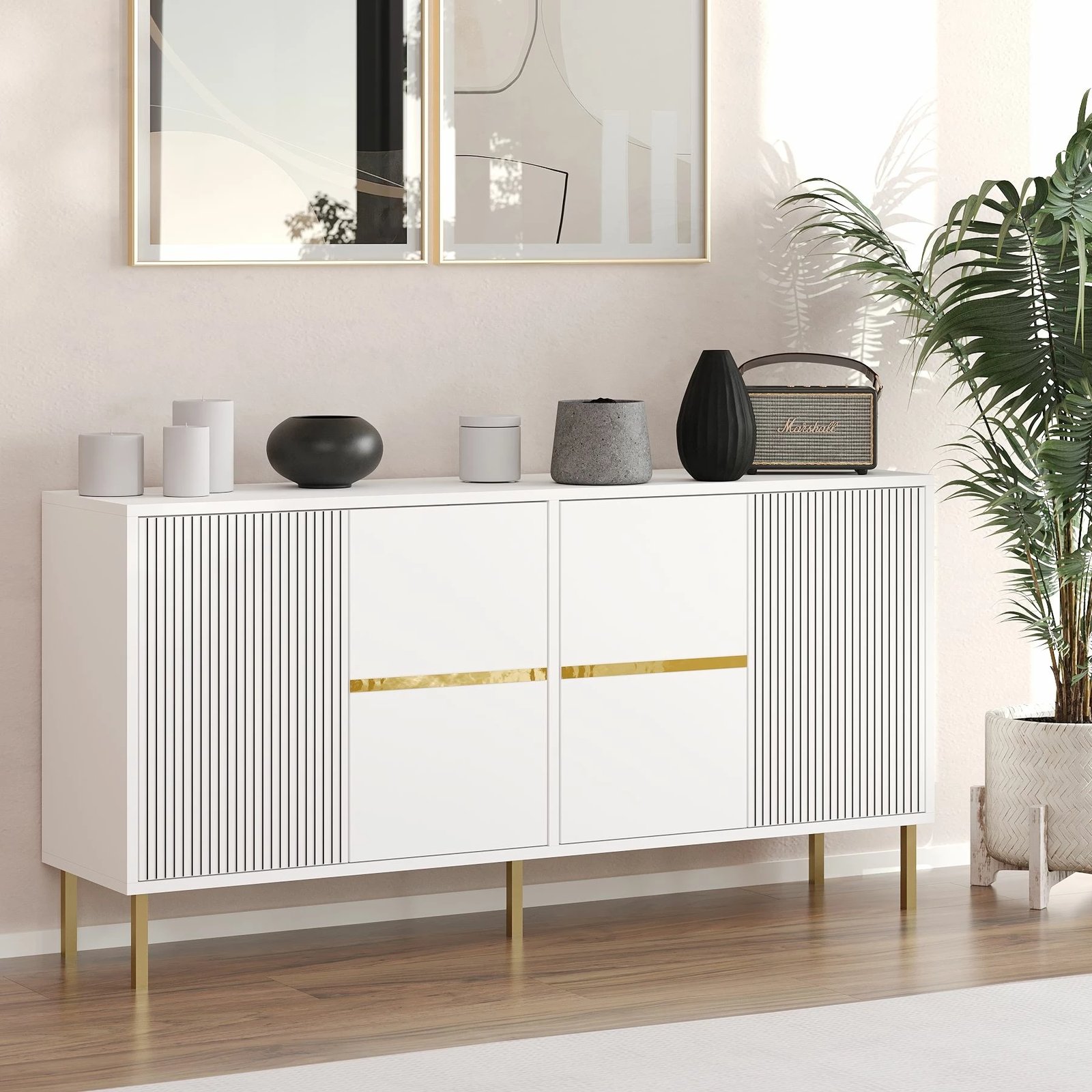 Konsol Skye Decor, e bardhë, Nedara