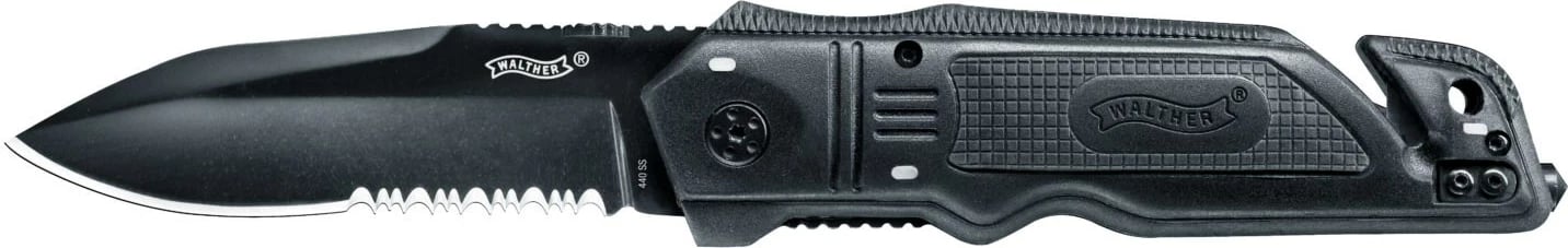 Thikë taktike Walther 5.0728, Stainless Steel, e zezë