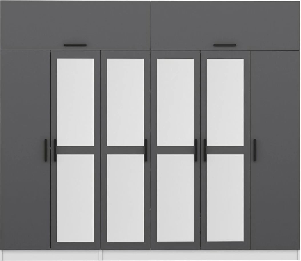 Dollap Skye Decor, anthracit dhe i bardhë, 5251