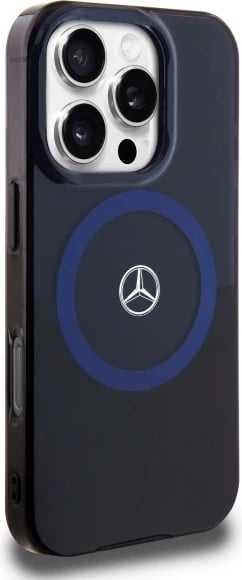 Mbështjellës Mercedes MB Double Layer BiColor MagSafe për iPhone 16 Pro Max, Blu