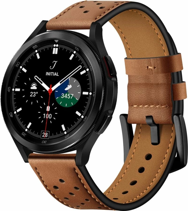 Rrip lëkure për smartwatch Tech-Protect për Samsung Galaxy Watch 4/5/5 Pro/6/7/FE, Kafe