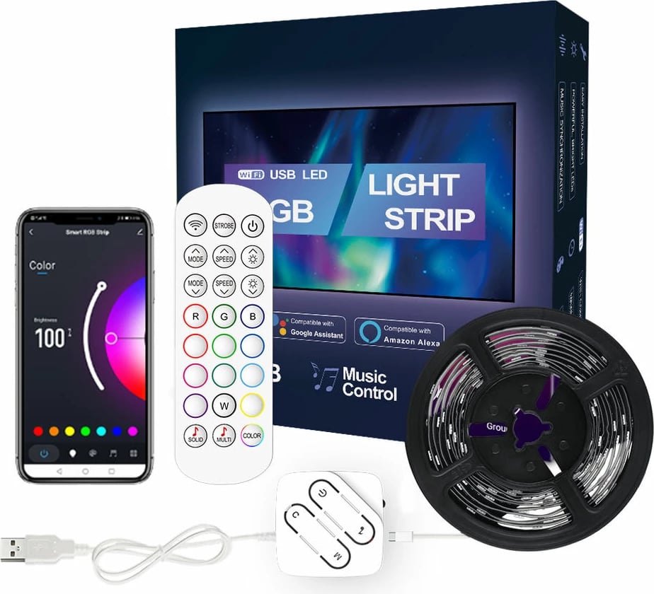 Drita LED Tech Time Smart Life Wi-Fi USB TV LED Strip Light ( 2M 60LED IP20 )