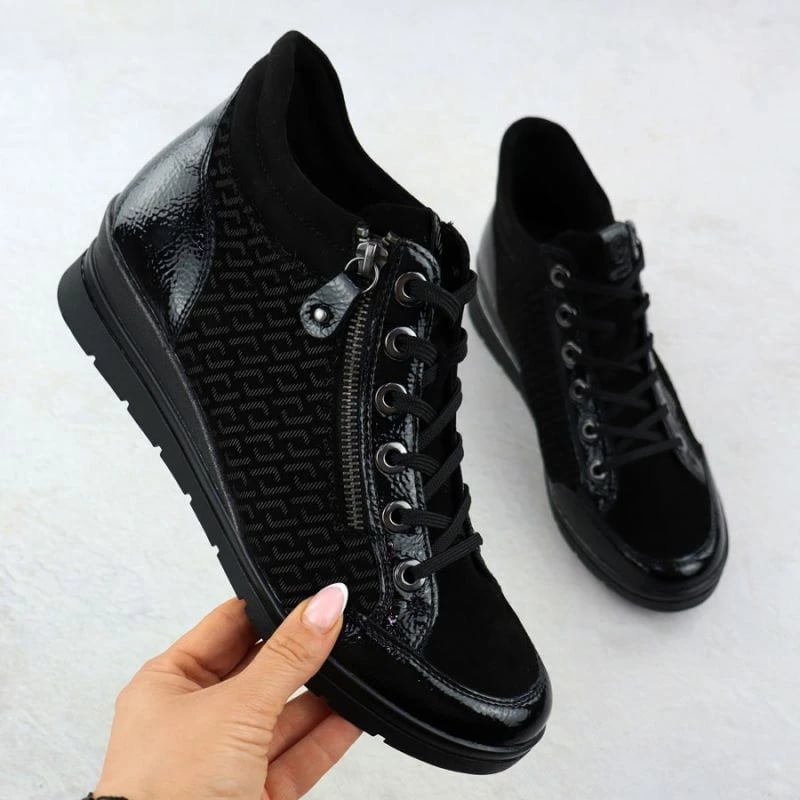 Çizme të shkurtra Rieker Remonte R0773-05, të zeza