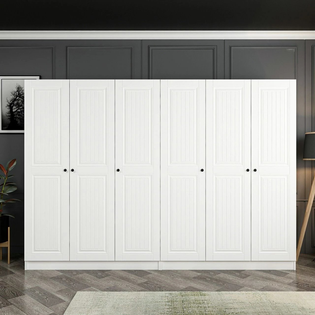 Dollap i bardhë për rroba, Skye Decor, Kale - 4775