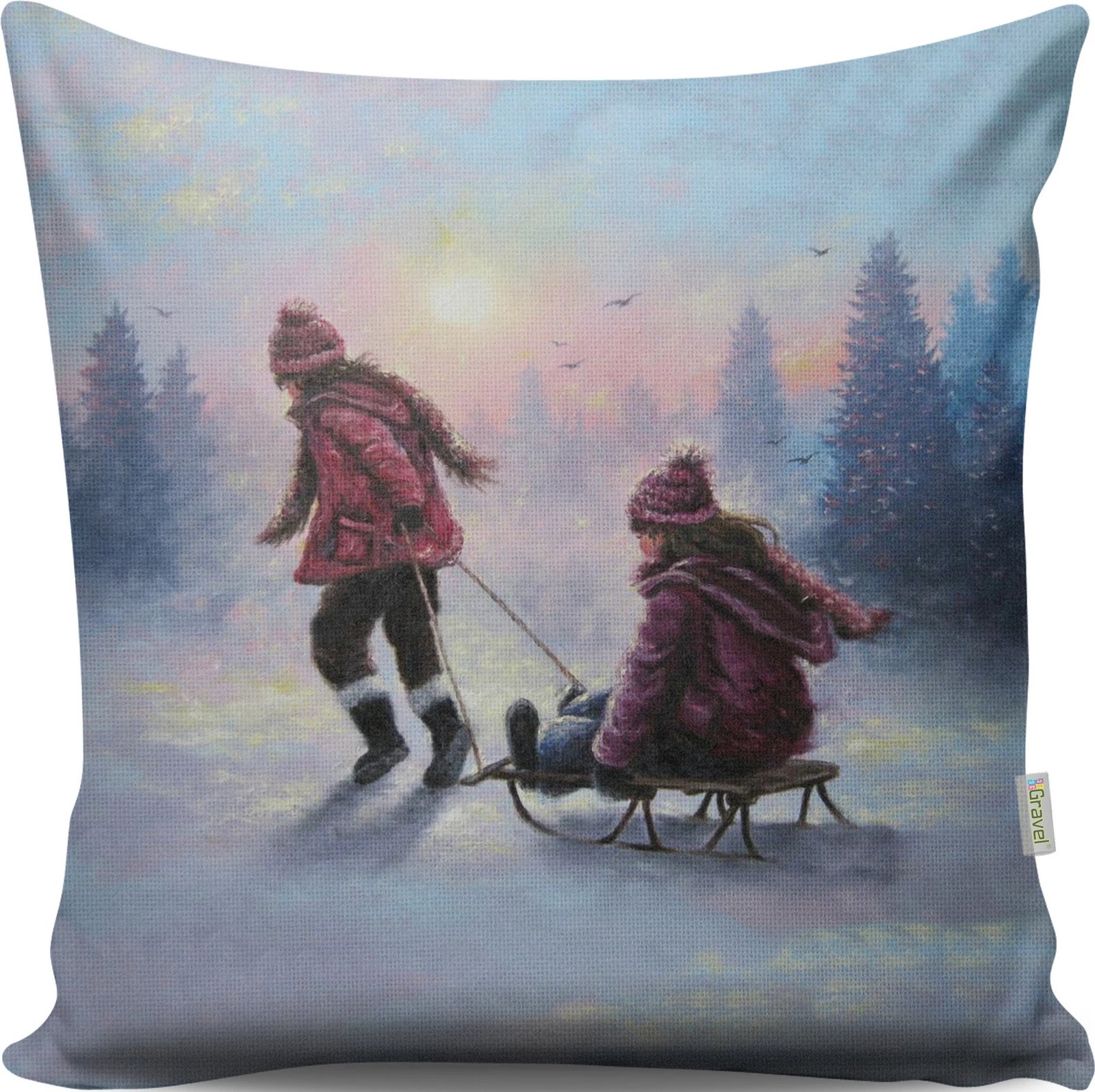 Jastëk dekorativ Evila Originals, A13080, shumëngjyrësh, 43x43cm