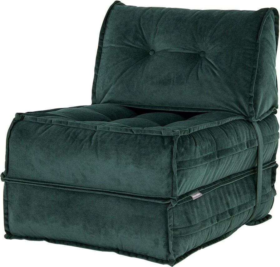 Krevat-karrige një vendës, kadife ngjyrë jeshile petrol, Atelier del Sofa