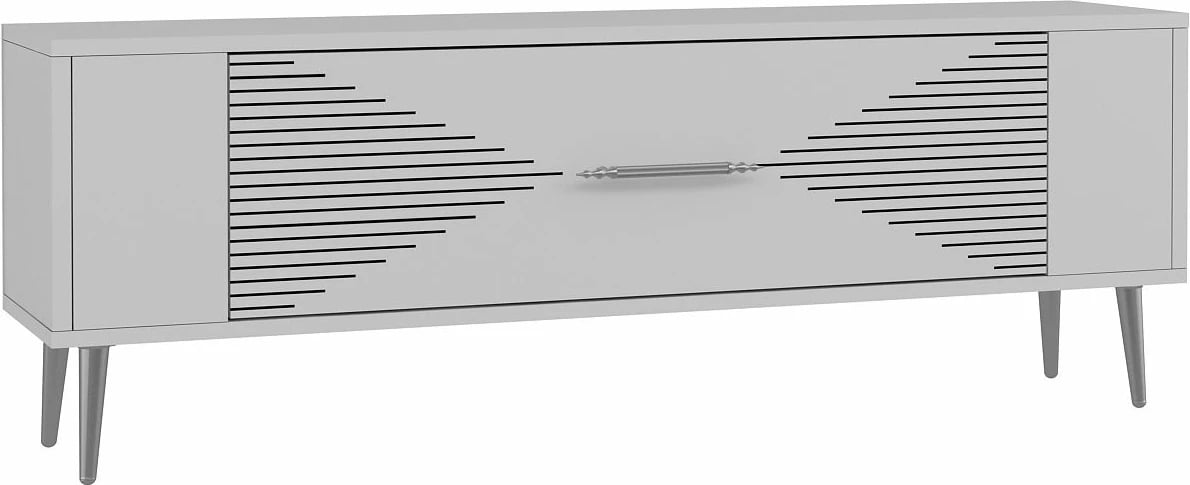 Komodë TV Skye Decor, Retrol1, e bardhë, argjend