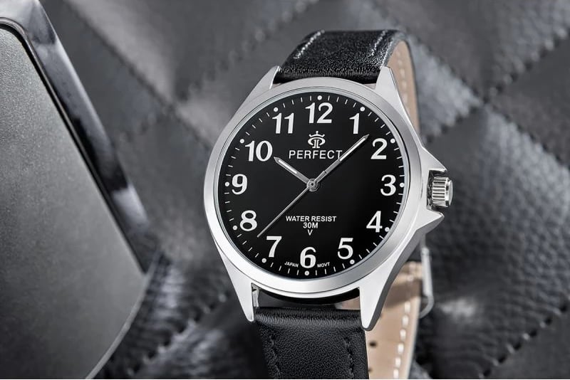 Orë dore meshkuj PERFECT GXB412-05, e zezë