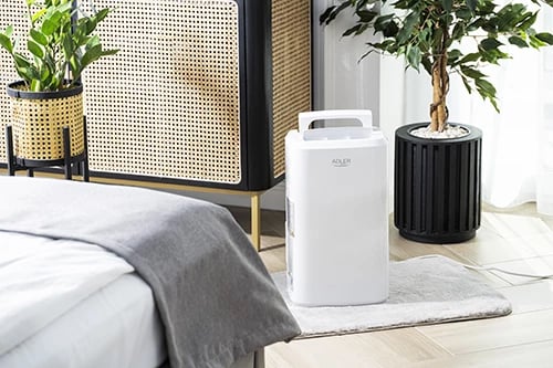 Largues lagështie Adler AD 7861, kompresor, 10L/24h, LCD, depozitë 2L, timer 1-24h, R290, i bardhë