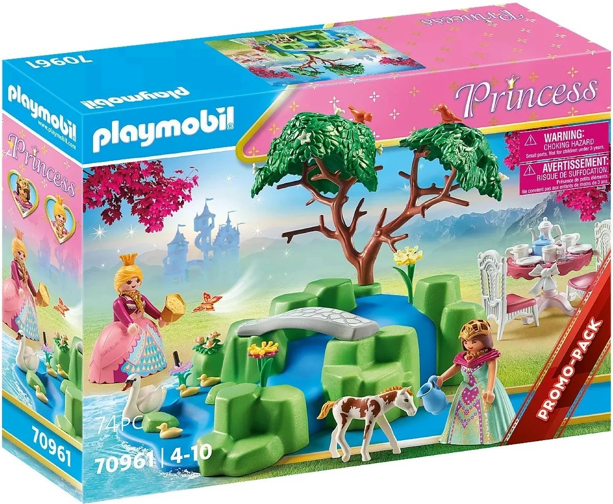 Set lodrash Playmobil Princess Magic 70961, picnic me këlysh kali dhe aksesorë, 74 pjesë