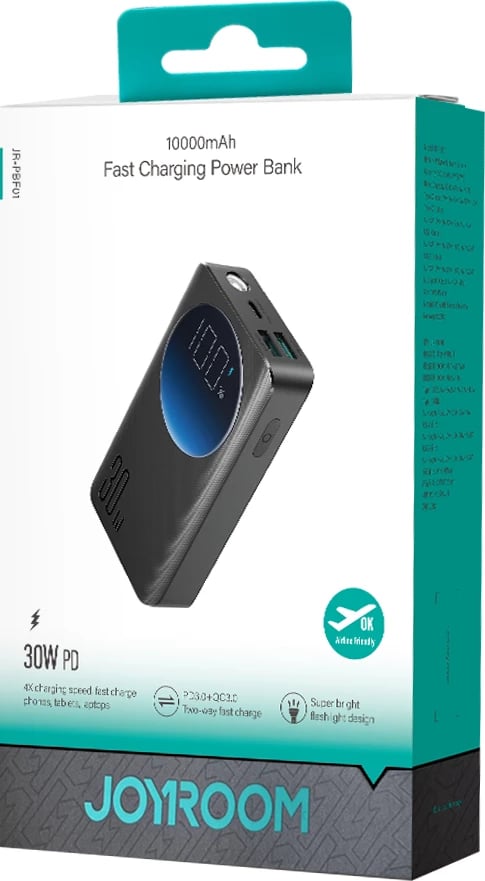 Powerbank Joyroom JR-PBF01, 10000mAh, 30W, e zezë