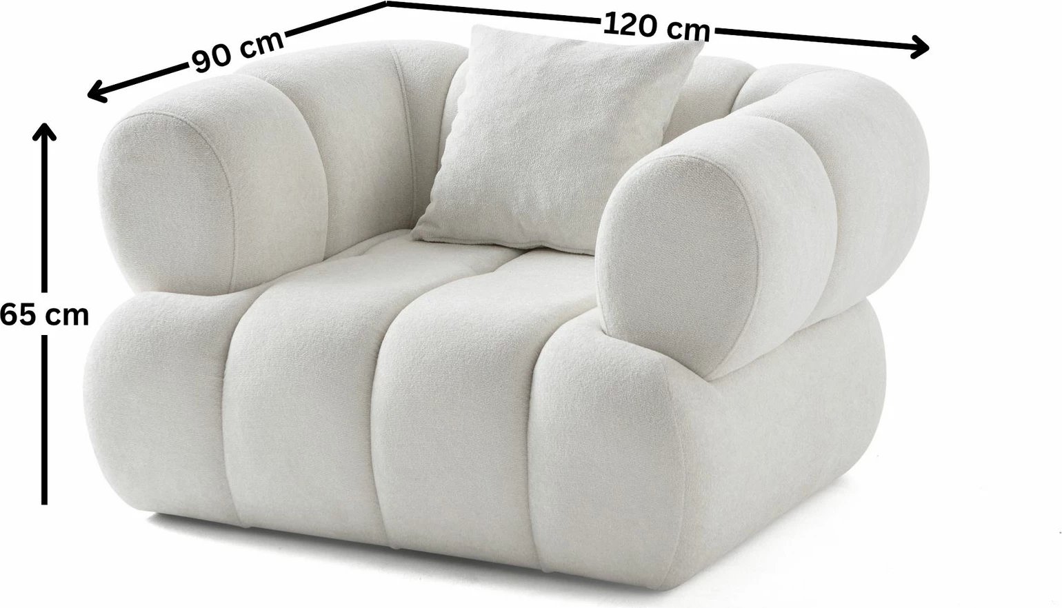 Karrige krahu Petra, Atelier del Sofa, e bardhë