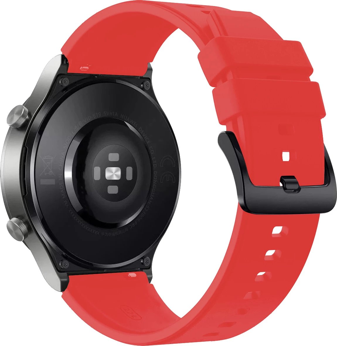Rrip silikoni për Huawei Watch GT 2/3/4/2 Pro/3 Pro/4 Pro/GT 2e 46mm Hurtel, Kuq