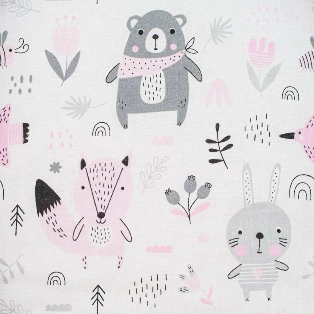 Fole bebeje, NEW BABY, Minky, 55x75 cm (brendshme 35x59), pambuk + minky poliester, rozë, set me jastëk dhe batanije