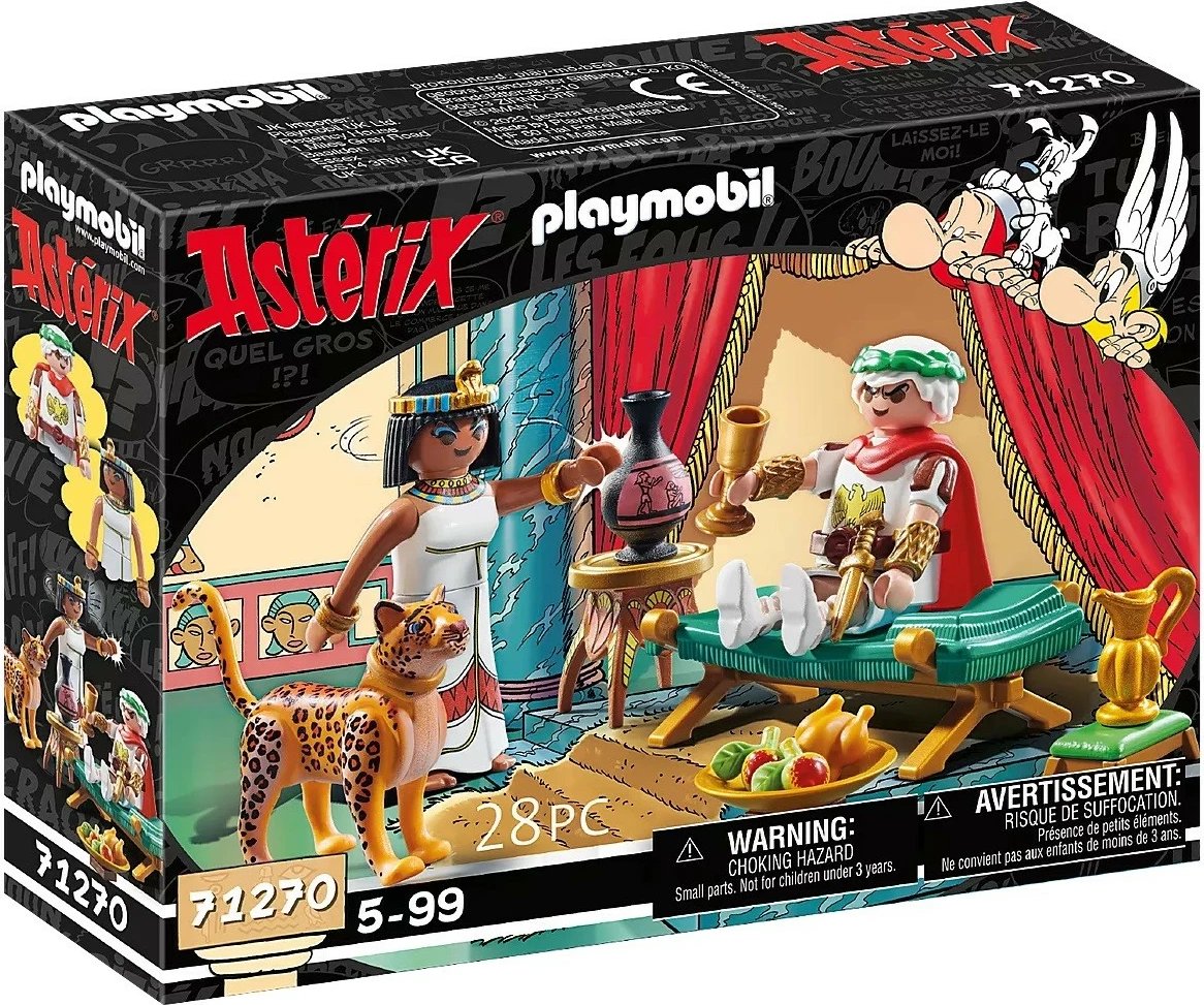 Set lodrash Playmobil Asterix 71270 Cezari dhe Kleopatra me leopard, 28 pjesë
