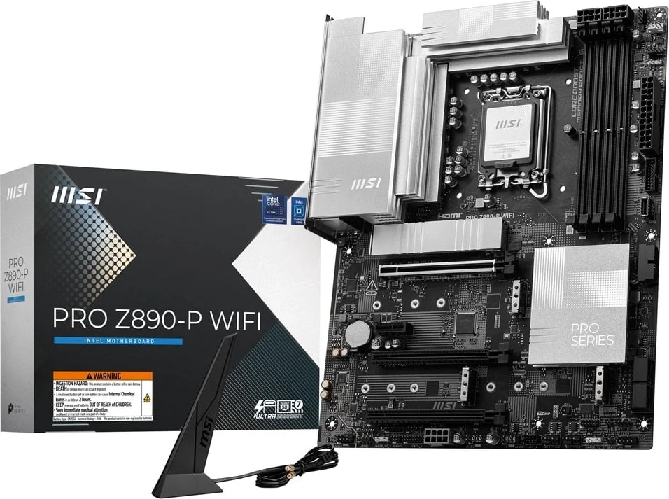 Pllakë amë MSI PRO Z890-P WIFI, Intel Z890, ATX, E zezë