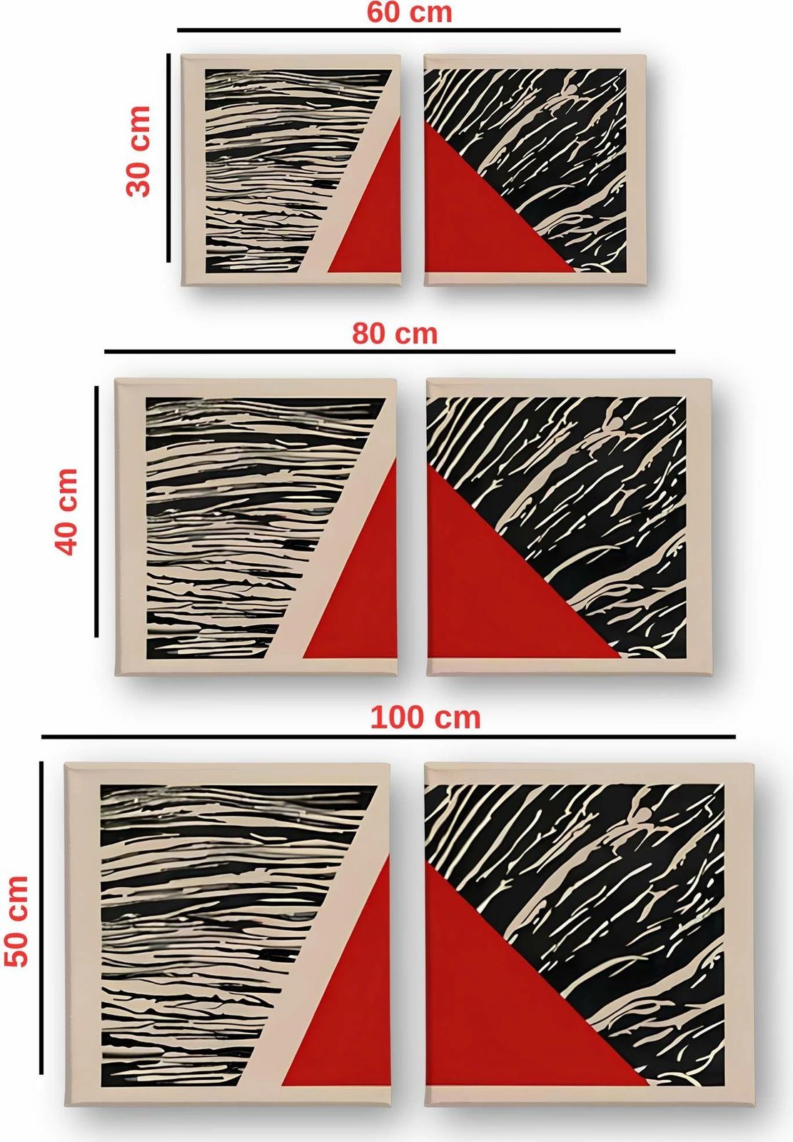 Pikturë dekorative në kanavacë (2 copë), Wallity, ASR_CNV2-18, 30x30