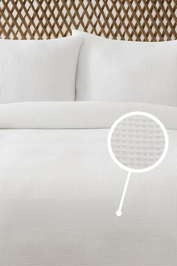 Pike teke L'essentiel, model waffle, e bardhë