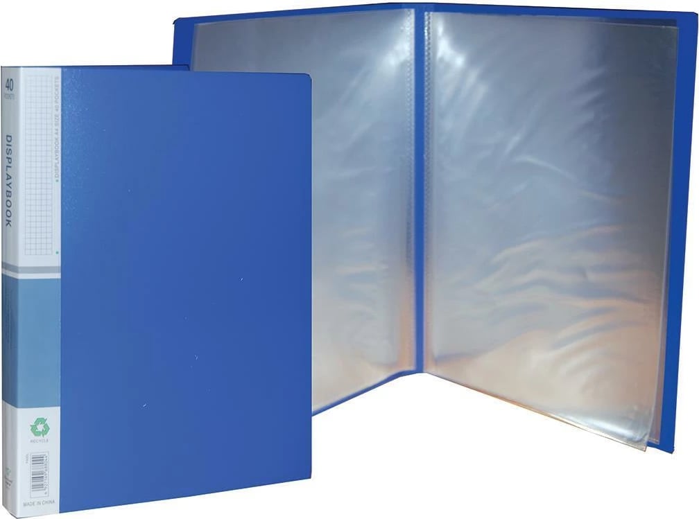 Dosje A4 NEXT me 10 xhepa transparentë, Blu