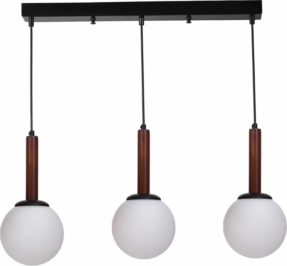 Llambë tavani Opviq, 9071-5, metal dhe xham, e bardhë, arre, e zezë