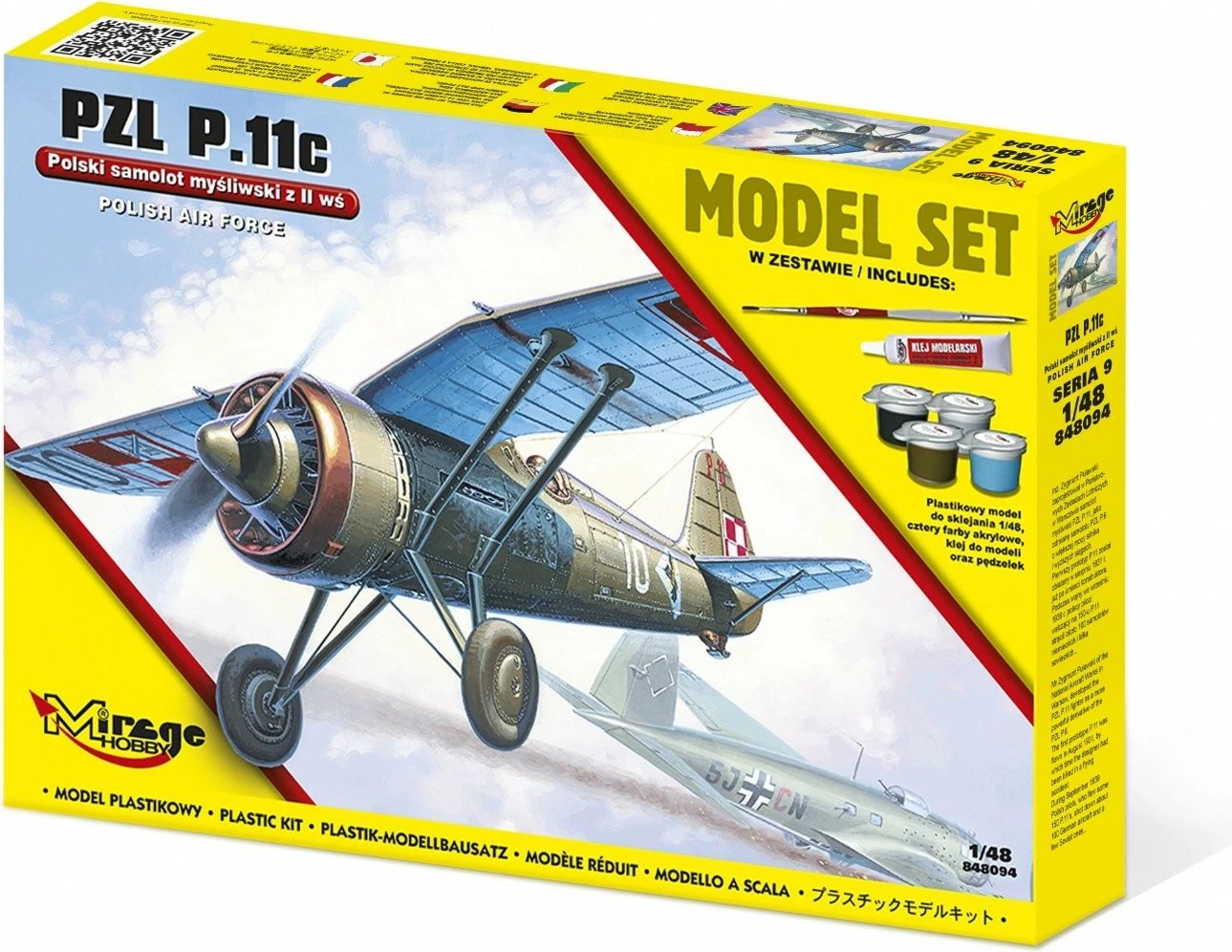 Set model plastik aeroplani Mirage P.11C, 1:48, me ngjyra dhe ngjitës Set model plastik aeroplani Mirage P.11C, 1:48, me ngjyra dhe ngjitës