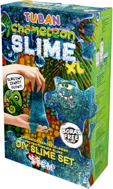Set slime Tuban Chameleon XL, DIY, me brokat, turkuaz