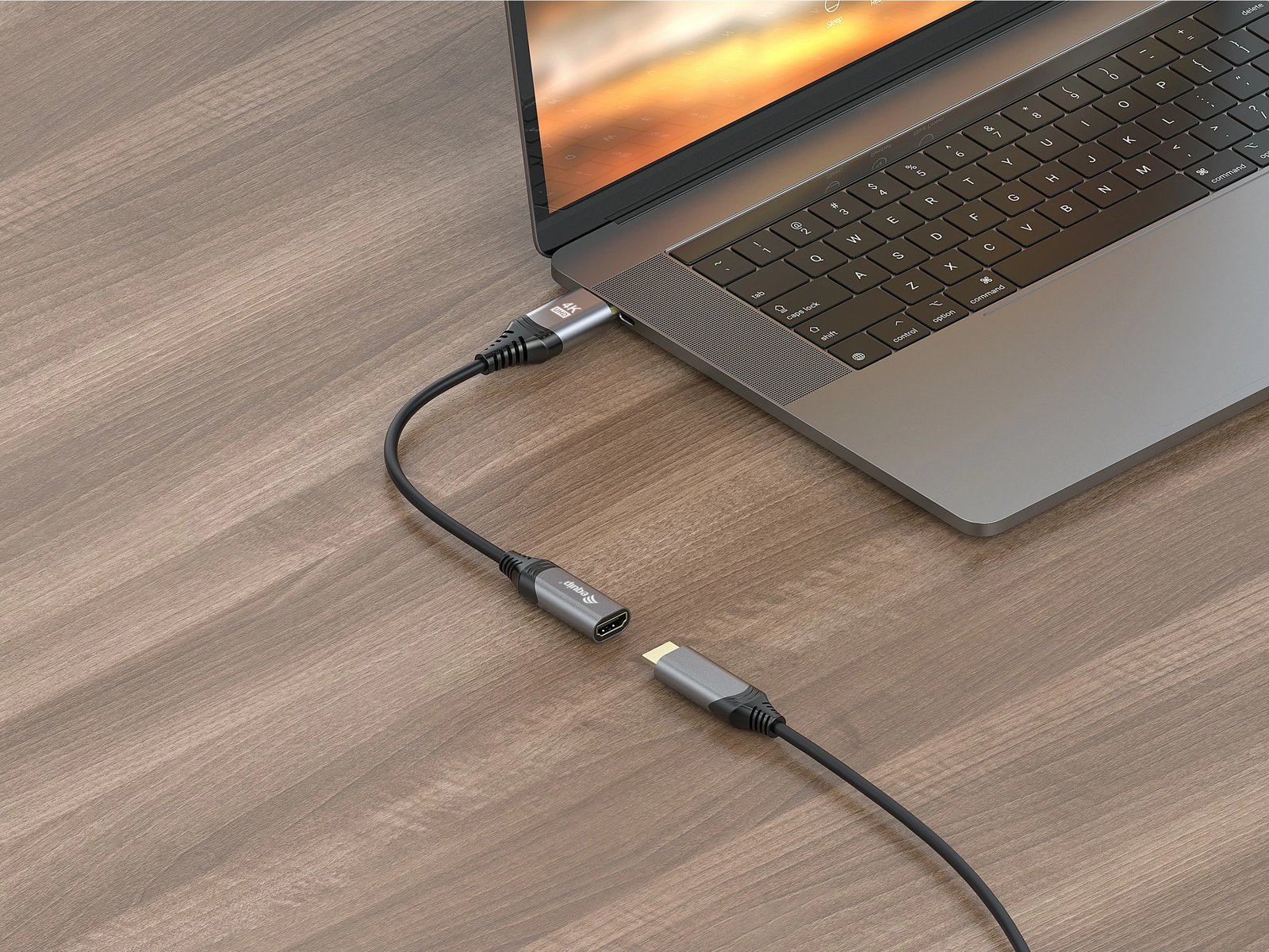 Adapter DisplayPort 1.2 në HDMI Equip, 4K/60Hz, 0.15 m, i zi, gri
