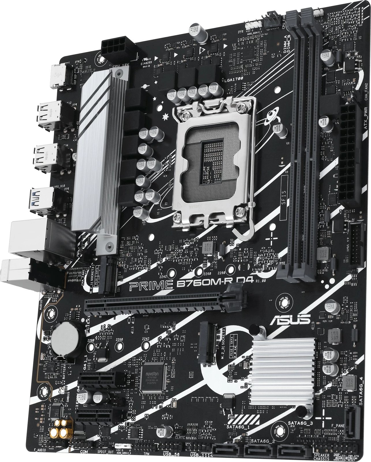 Pllakë amë ASUS PRIME B760M-R D4, Intel, LGA 1700, DDR4-SDRAM, 64 GB