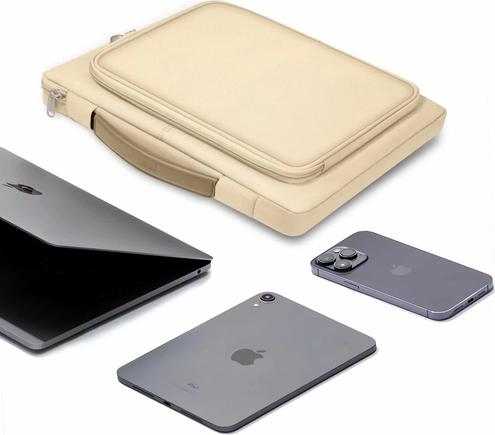 Mbështjellës laptopi Tech-Protect Basic Bag, 15-16 inç, Bezhë