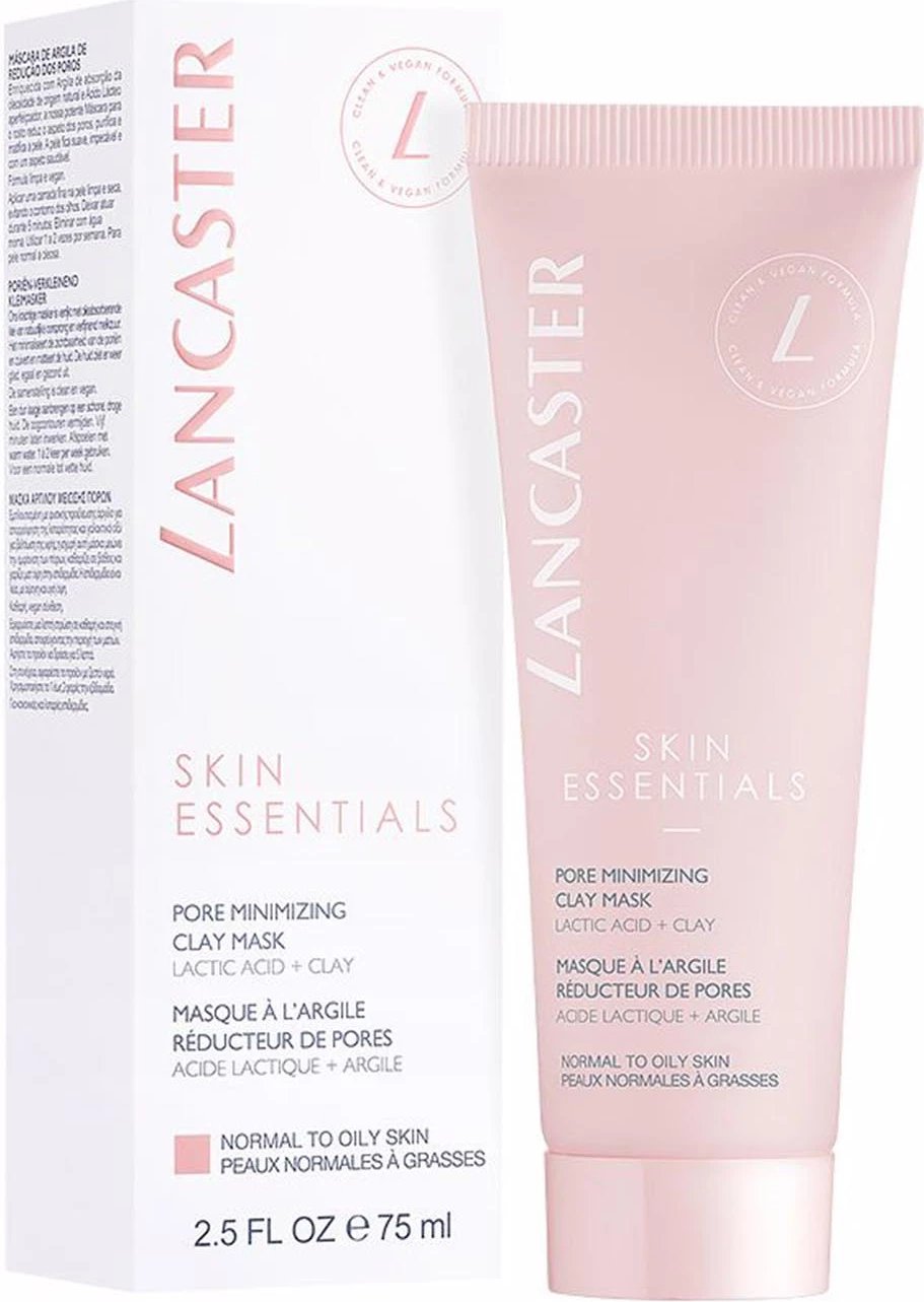 Maskë balte për fytyrë unisex Lancaster Skin Essentials Pore Refining Clay Mask 75ml