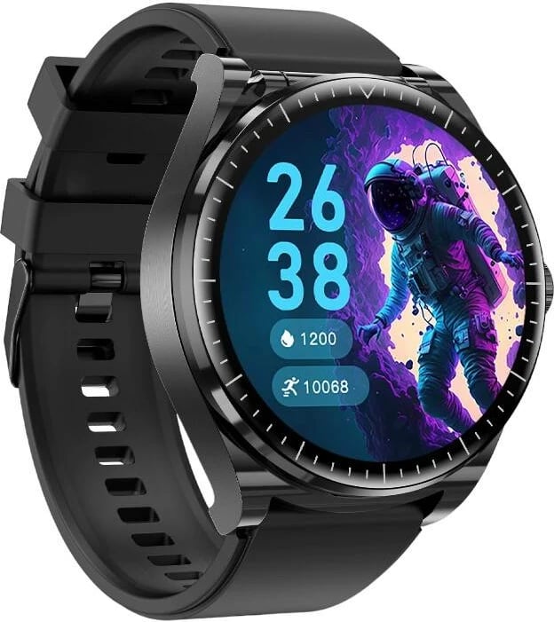 Smartwatch BlitzWolf BW-HW1 me kufje TWS, 1.53", 300mAh, i zi, set