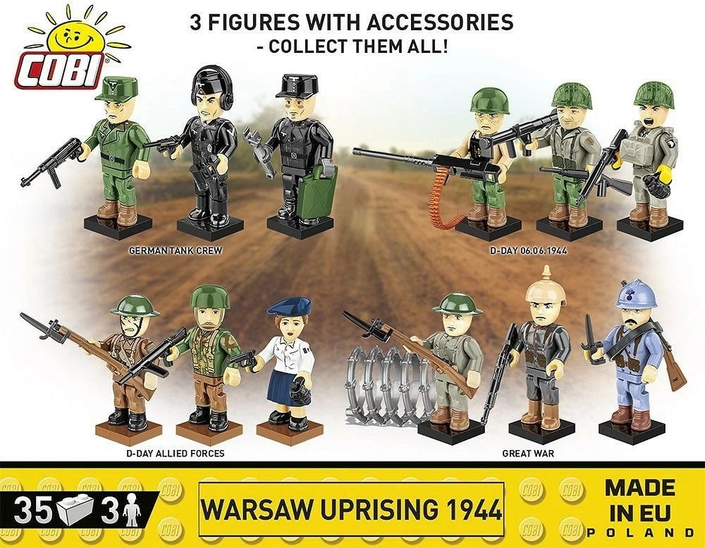 Set figurash Cobi Klocki Historical Collection, 2057, 3 figura, 35 pjesë, plastikë