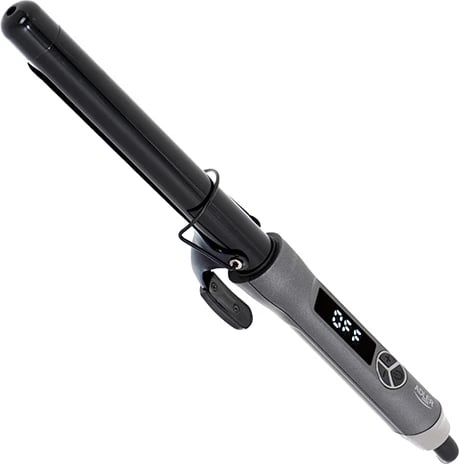 Mërdredhëse flokësh, Adler, AD 2114, 25 mm, ekran LCD, kontroll digjital i temperaturës, veshje qeramike, gri/zezë