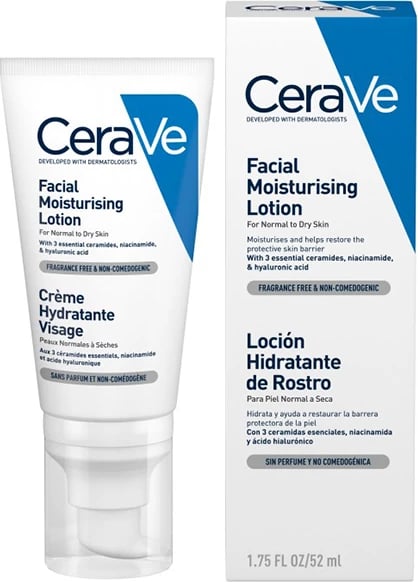 Losion hidratues për lëkurë të thatë CeraVe, 52 ml
