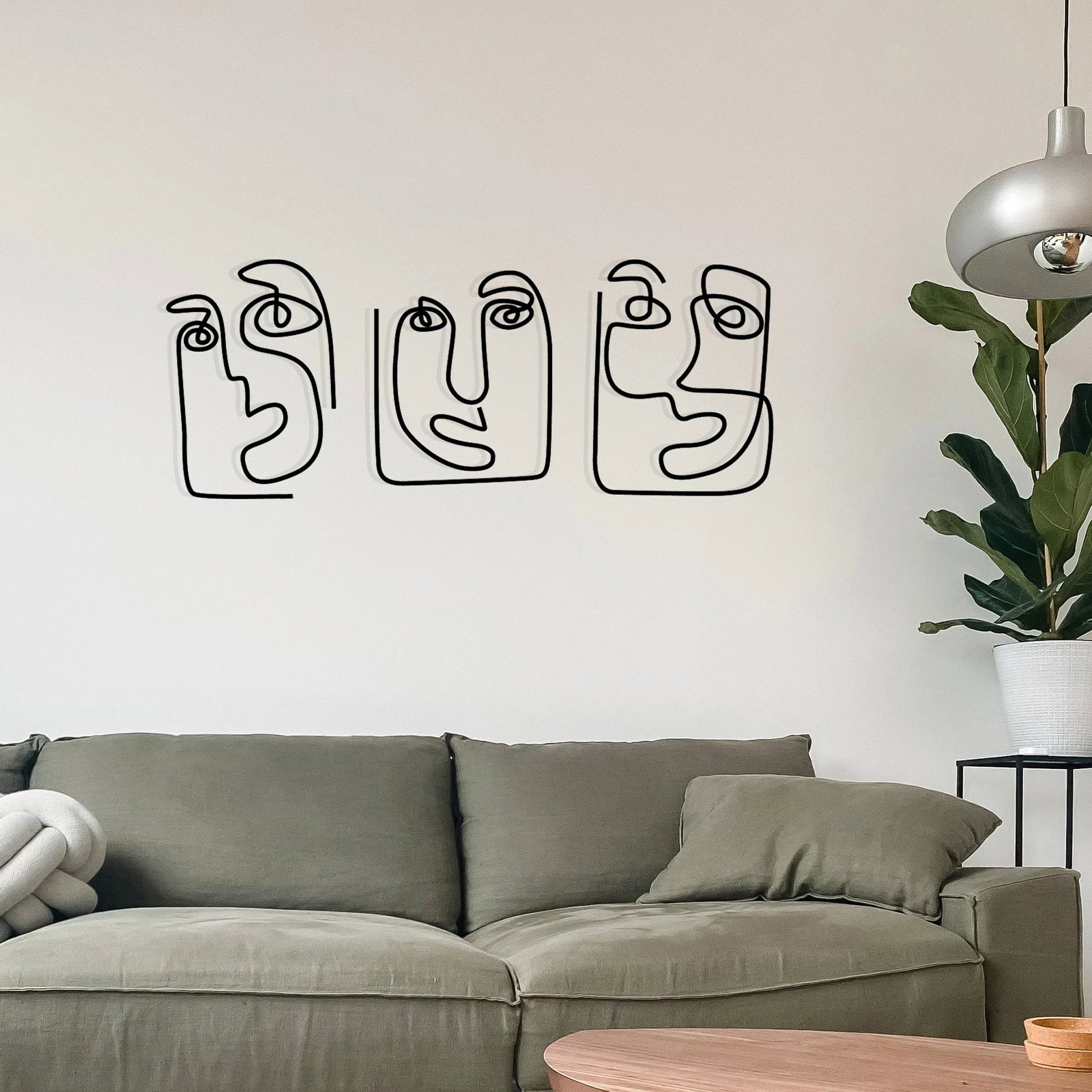 Aksesor dekorativ metalik për mur, Wallity Abbiocco, ngjyrë e zezë, 108x48cm