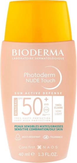 Krem mbrojtës ndaj diellit për fytyrë Bioderma Photoderm Nude Touch unisex Very Light 40ml