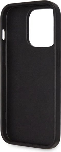Mbështjellës Guess GUHCP14LP4TDSCPK për iPhone 14 Pro, Crossbody 4G Metal Logo, i zi me rrip