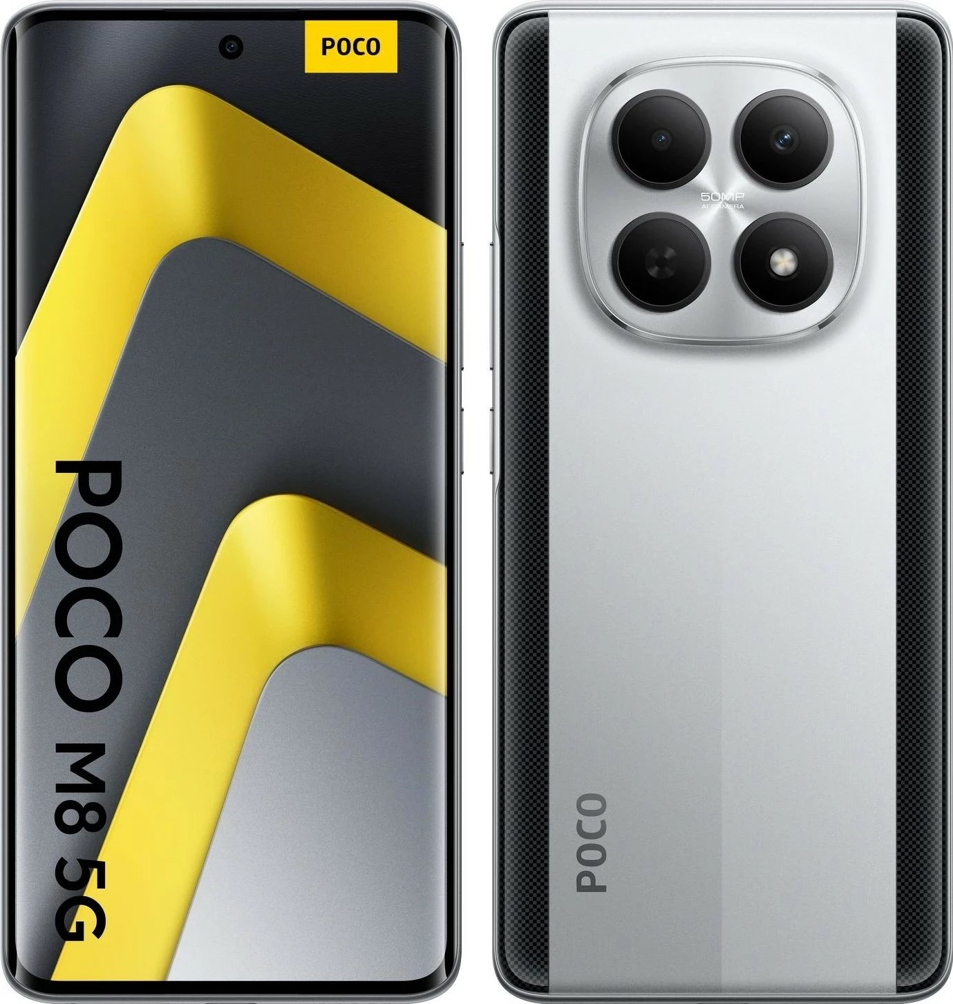 Celular Xiaomi POCO M8 5G 8/256GB argjendtë