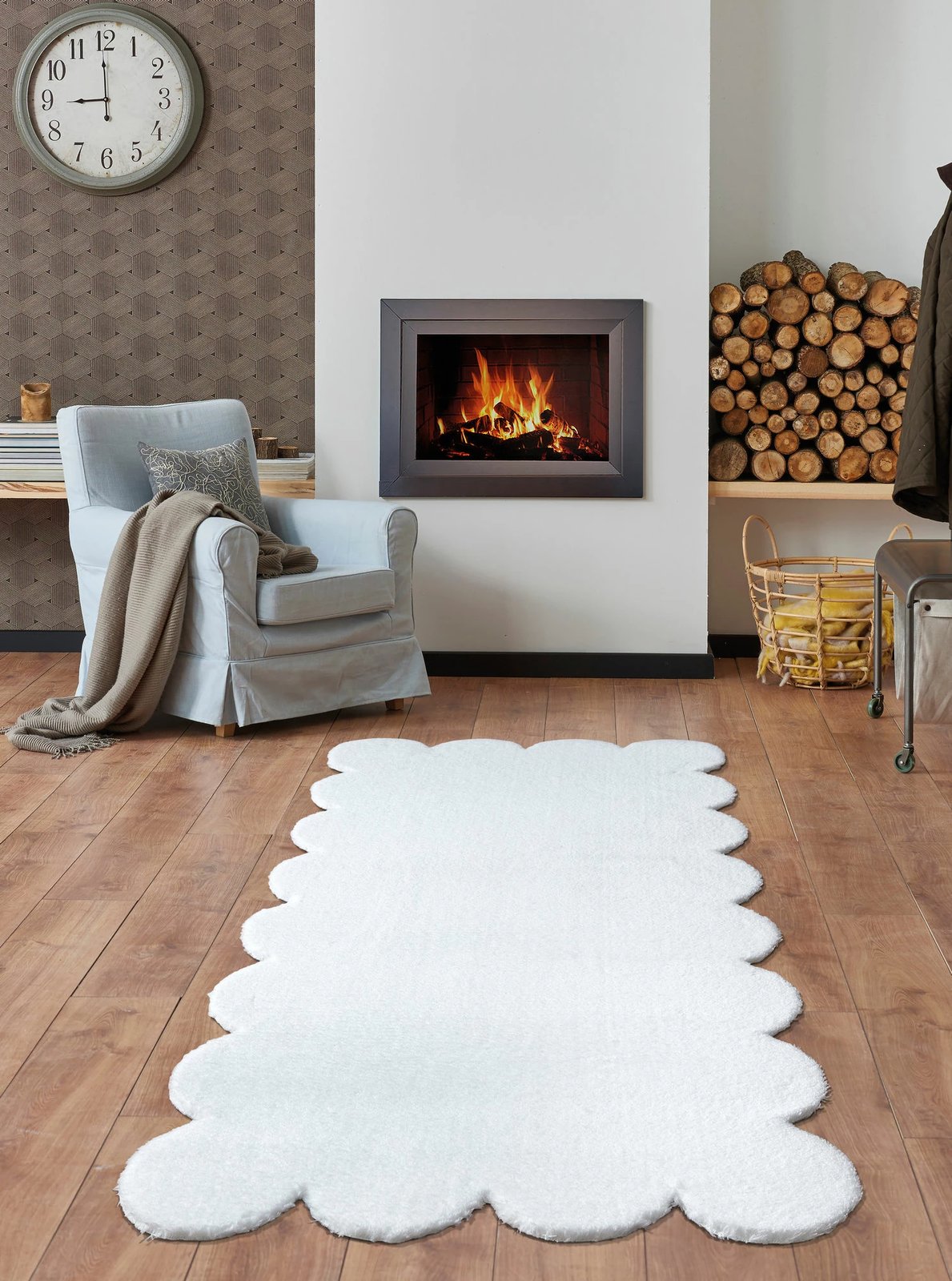 Qilim për korridor, i bardhë, Conceptum Hypnose, Laser Plush, 80x200cm