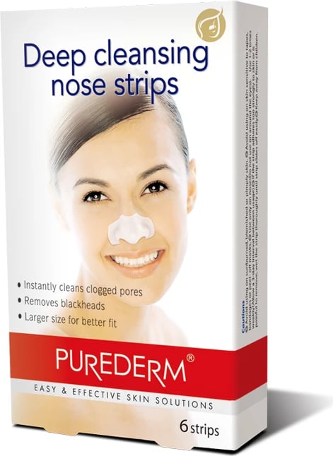 Stripa për hundë Purederm Deep Cleansing Nose Strips për femra, 6 copë