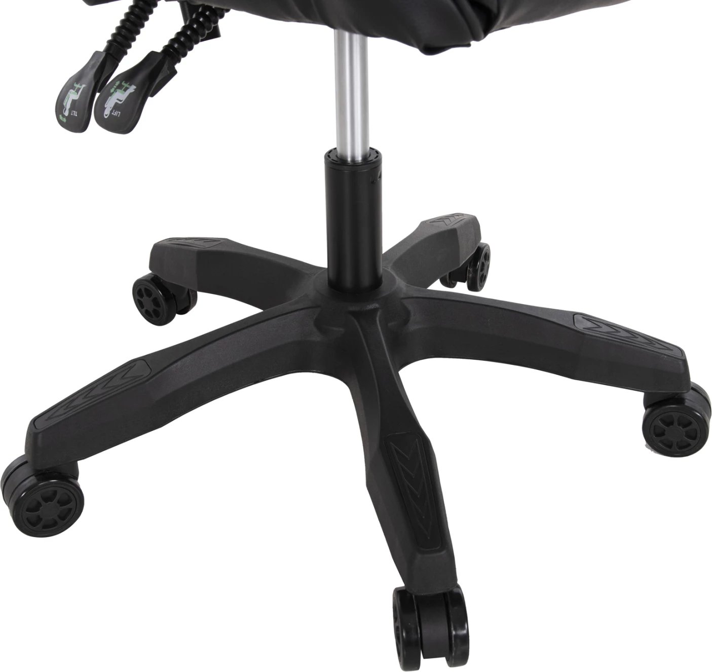 Karrige për lojëra MANCER FH1194, ngjyrë e zezë, PU-polipropilen, 59x69x125H cm