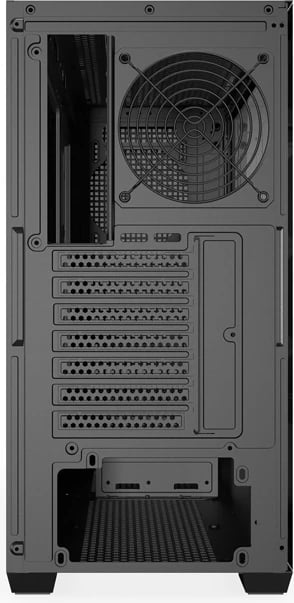 Kasë Darkflash DS900 Mesh ATX midi tower me panel xhami të temperuar, panel përparmë mesh, mbështetje deri 12 ventilatorë dhe radiator 360 mm, pa ventilatorë, e zezë